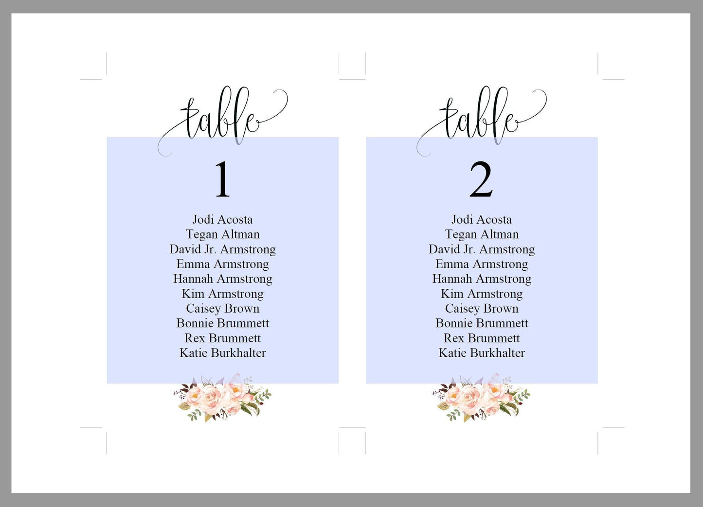 Wedding Seating Chart Template, Printable Floral Seating Sign, Seating Cards, Editable Text INSTANT DOWNLOAD -KATHERINE - SAVVY PAPER CO