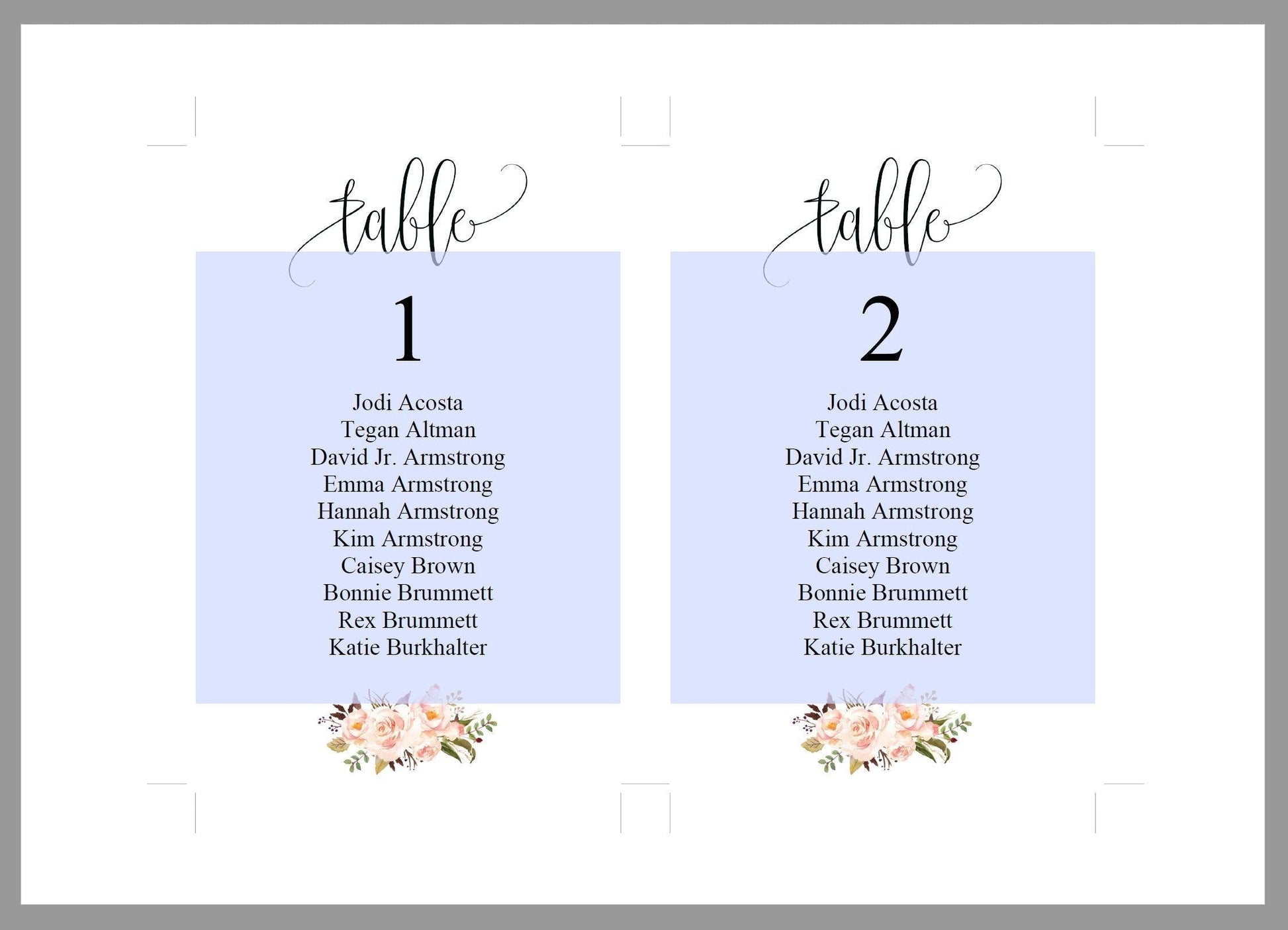 Wedding Seating Chart Template, Printable Floral Seating Sign, Seating Cards, Editable Text INSTANT DOWNLOAD -KATHERINE - SAVVY PAPER CO