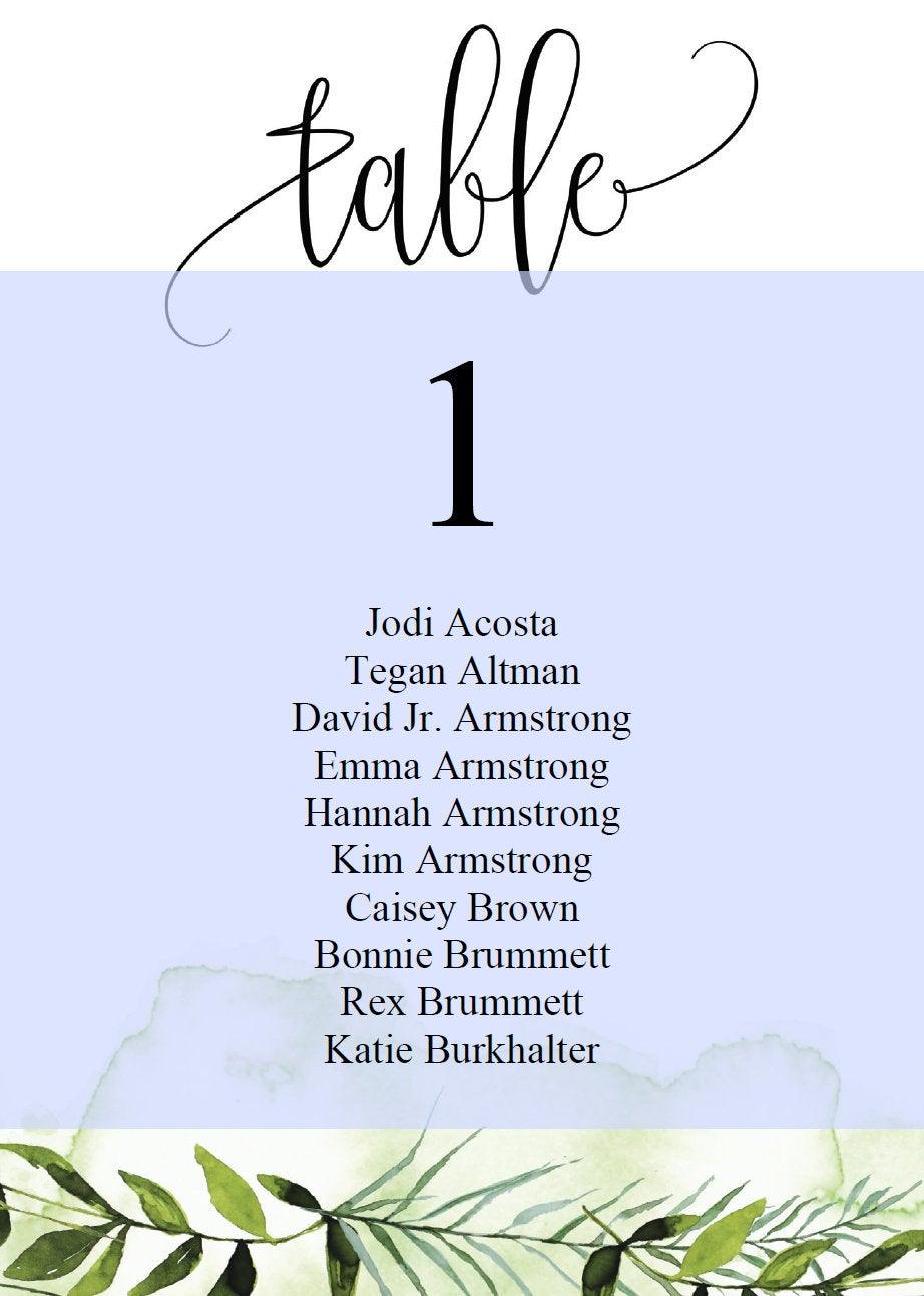 Wedding Seating Chart Template, Printable Greenery Seating Sign, Seating Cards, Editable Text INSTANT DOWNLOAD - Melissa - SAVVY PAPER CO