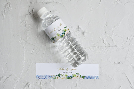 Wedding Water Bottle Label Printable DIY Wedding Label, Instant Download, 100% Editable Template, Templett - JUDY - SAVVY PAPER CO