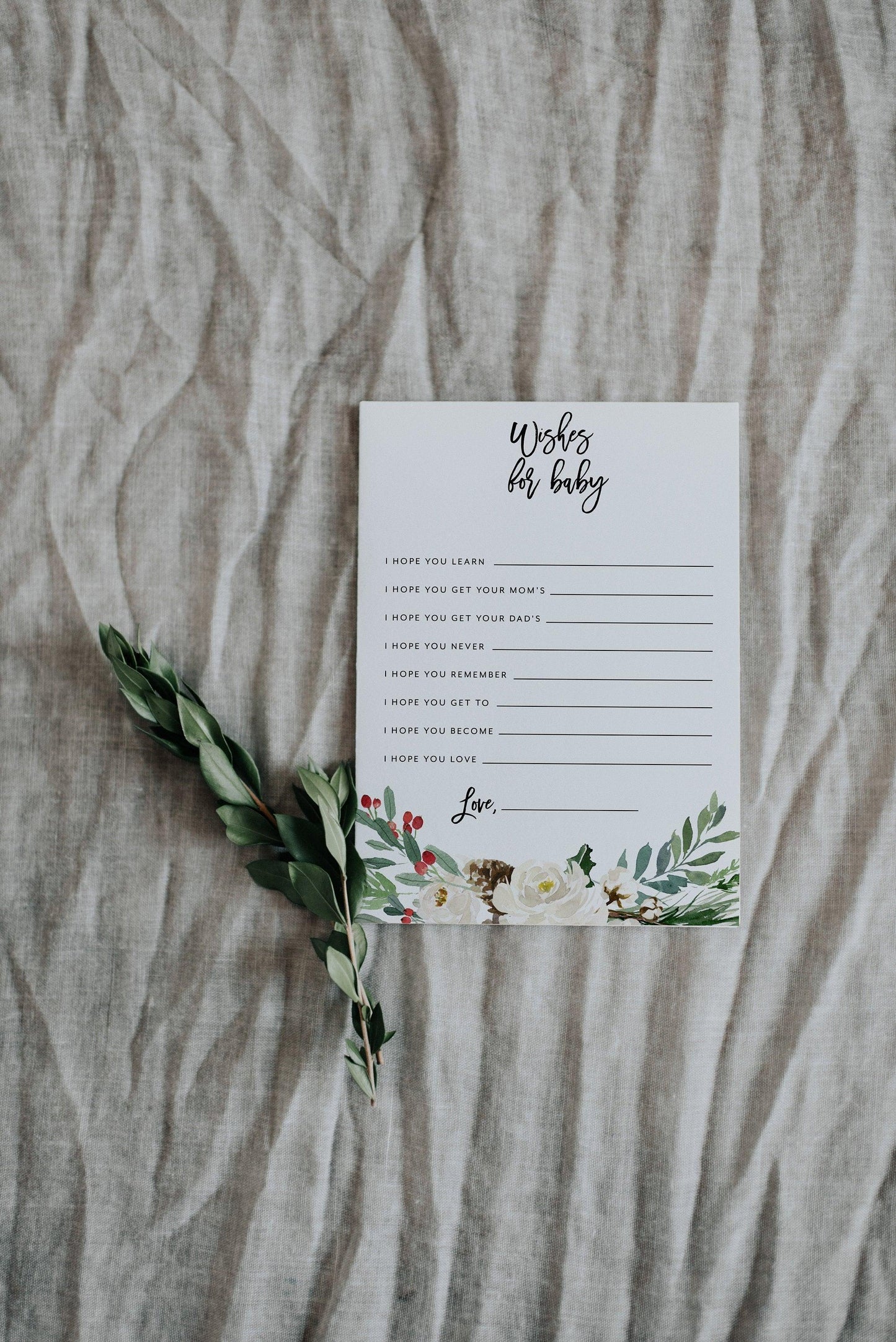 Winter Baby Shower Game, Wishes for baby Baby Shower Game, Printable, Christmas Baby Shower Game #CC1 - SAVVY PAPER CO