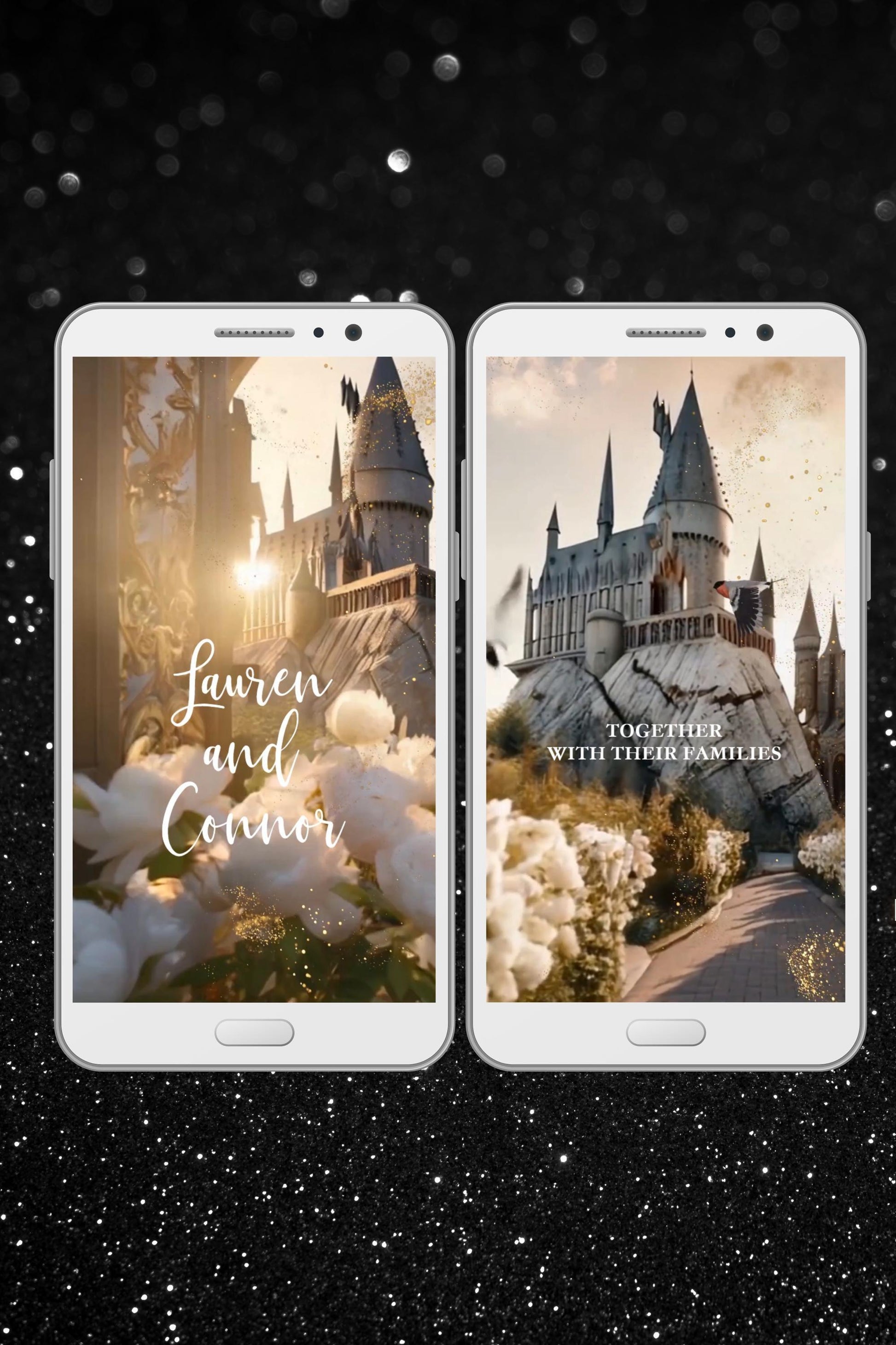 Hogwarts Castle Wedding Invitation, Wizard Wedding Invitation, Magical Invitation, Magical Wedding Party Invitations - SAVVY PAPER CO