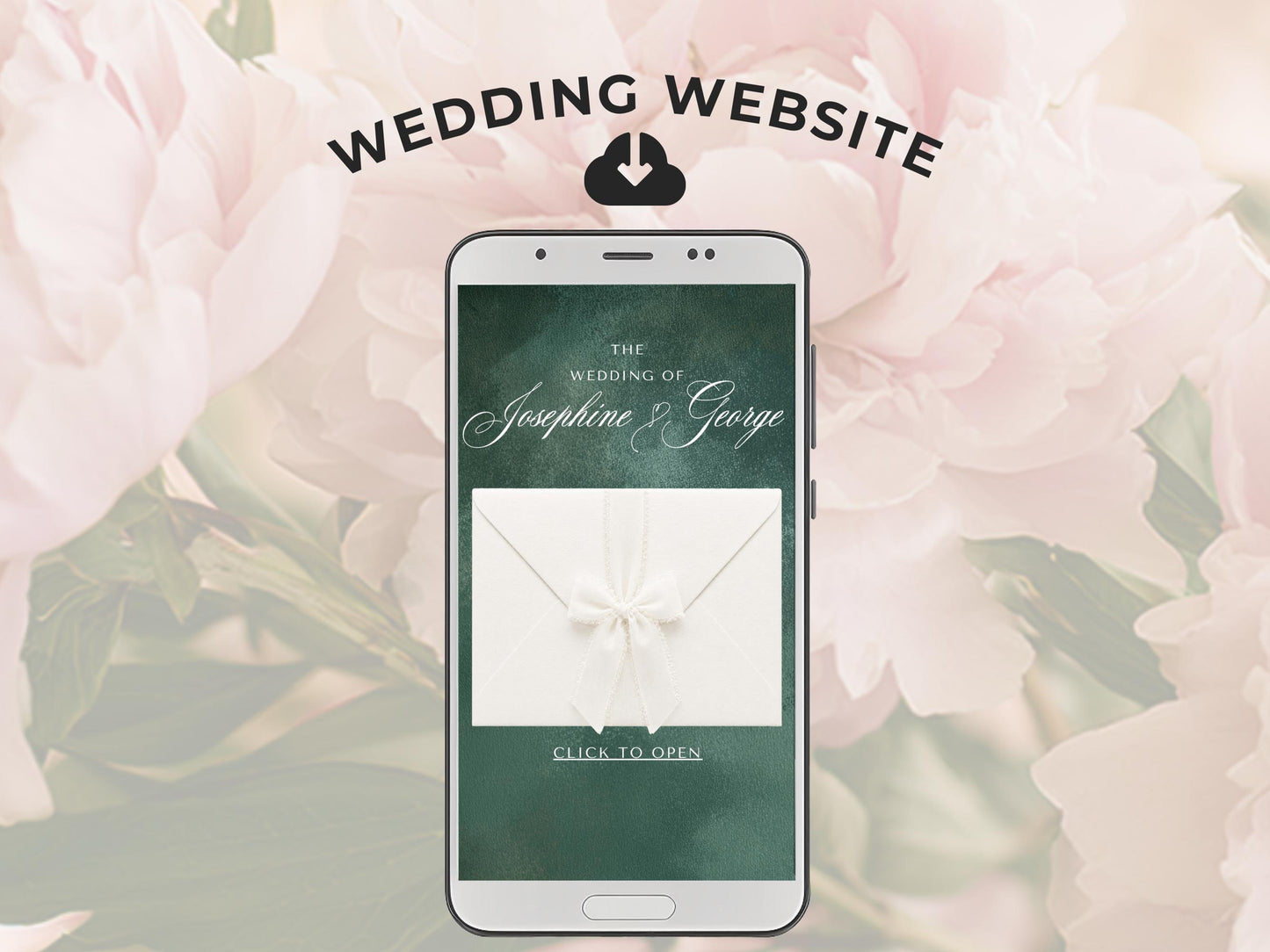 Custom Wedding Website Design, Editable Canva Template, Digital Wedding Invitation Website with RSVP, Online Save the Date Link
