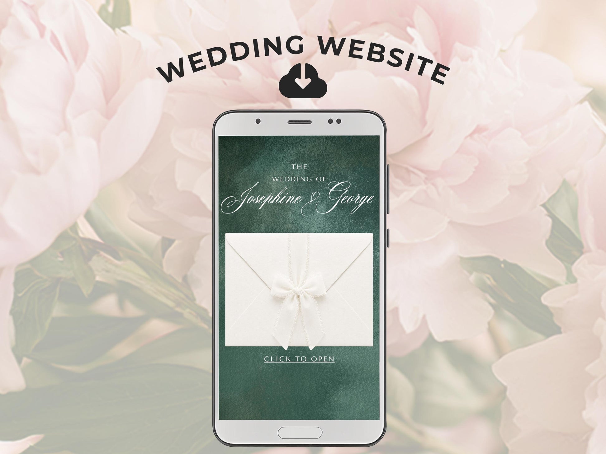 Custom Wedding Website Design, Editable Canva Template, Digital Wedding Invitation Website with RSVP, Online Save the Date Link