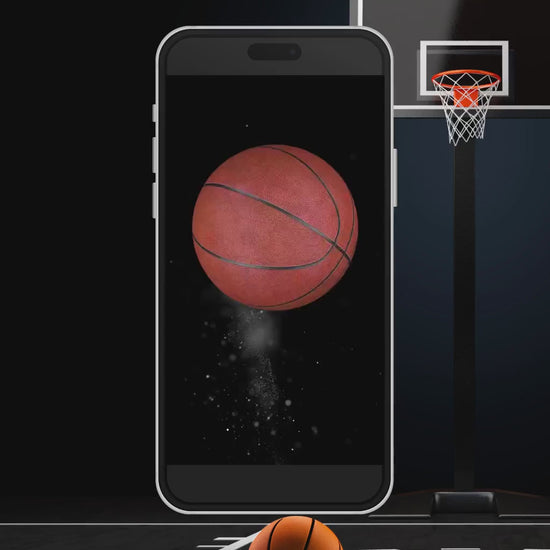 Basketball Birthday Invitation Basketball Party Invites Kids Sports Decor Boy Athletic Orange Theme Video Invitation