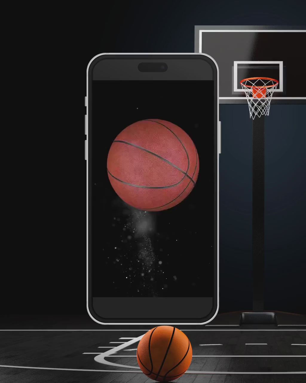 Basketball Birthday Invitation Basketball Party Invites Kids Sports Decor Boy Athletic Orange Theme Video Invitation