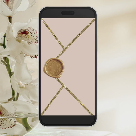 Wedding Video Invite, Electronic Animated Wedding Invitation, Custom Wedding Invite, Wedding Animated Card White Orchids