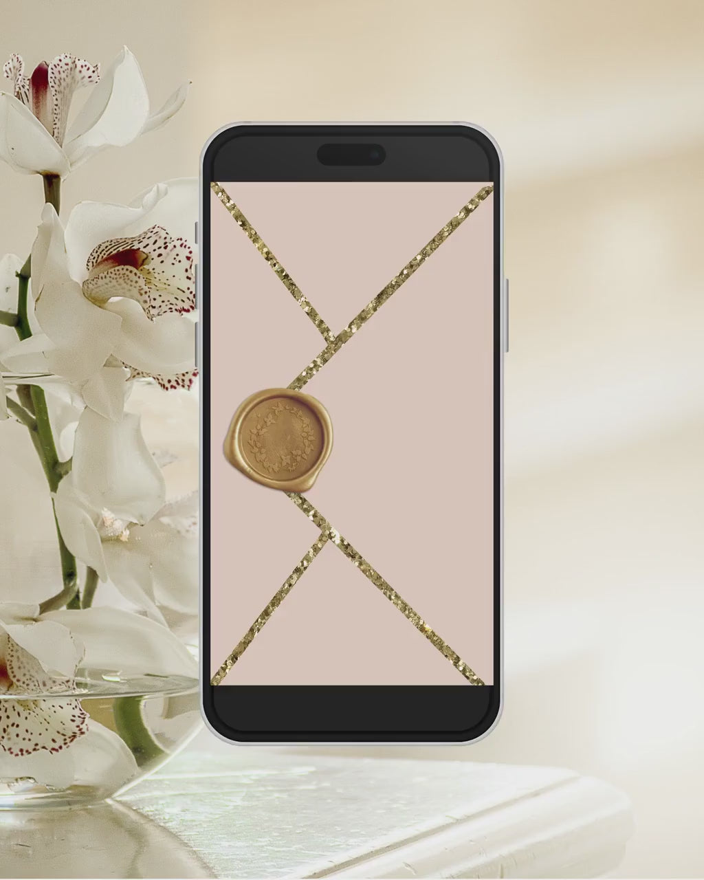 Wedding Video Invite, Electronic Animated Wedding Invitation, Custom Wedding Invite, Wedding Animated Card White Orchids