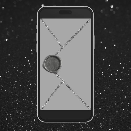 Save the Date Invitation Template, Electronic Save the Date, Animated Invitation, Silver Glitter Video Invite