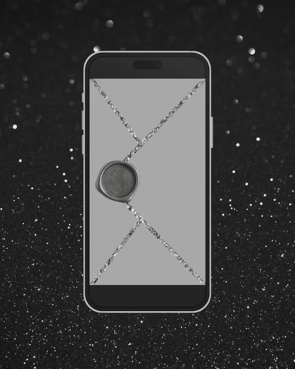 Save the Date Invitation Template, Electronic Save the Date, Animated Invitation, Silver Glitter Video Invite