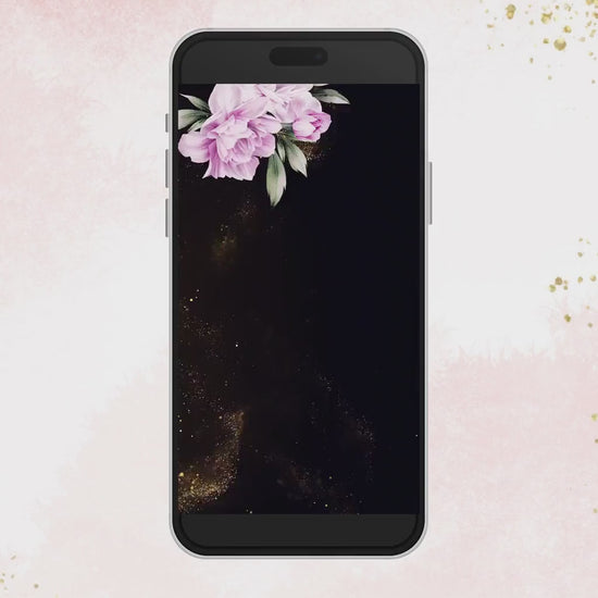 Electronic Birthday Dinner Blush Flowers Invitation,Dinner Party Mobile Invite,Digital Dinner Evite,Birthday Dinner Video Invitation,Any Age