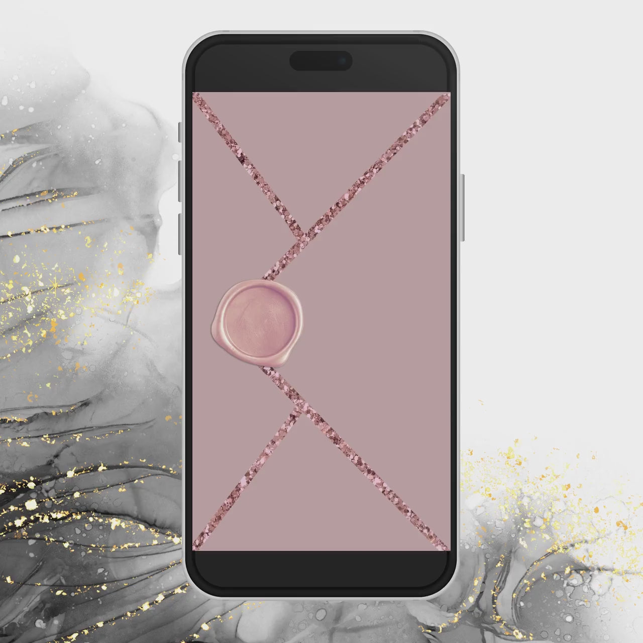 Rose Gold Wedding Video Invitation, Electronic Wedding Video Evite, Custom Wedding Invitation, Glitter Wedding Invite Digital Download