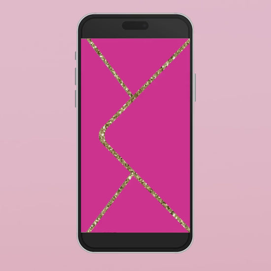 Digital Hot Pink Birthday Video Invitation, Electronic Doll Party Invite, Gold Glitter Dripping, Editable Invitation, Any Age Personalized