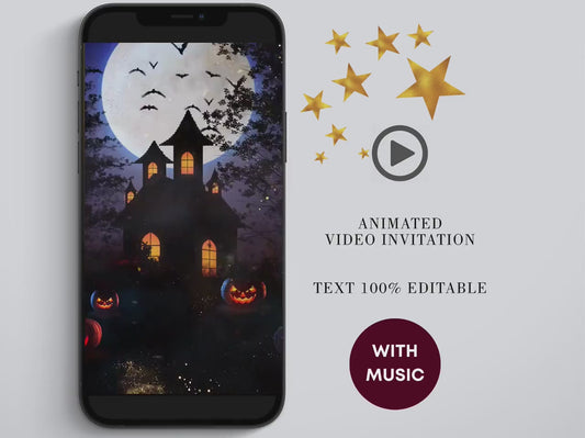 Spooktacular Halloween, Halloween Birthday Invitation, Halloween Invitation, Video invitation, Halloween Invite, Halloween Party Invite