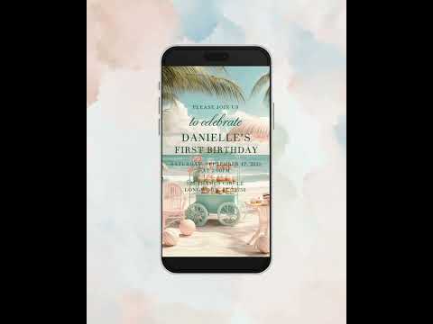 Editable Nautical Birthday Invitation, Sail On Over Party Video, Any Age Digital Evite Template