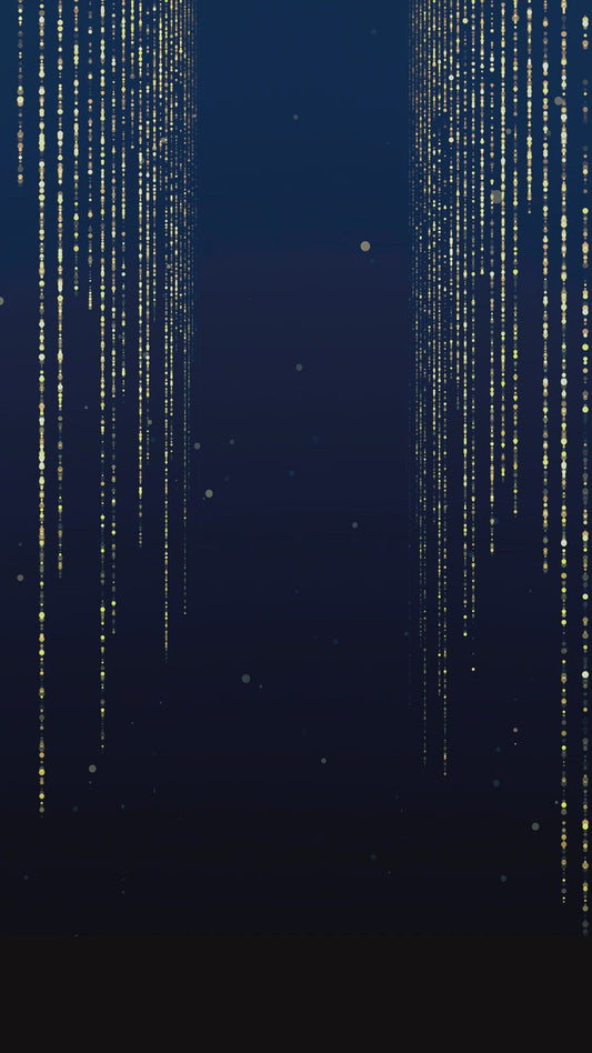 Animated Glitter Wedding Invitation, Video Wedding Invite, Gold Wedding Glitter Curtain Navy