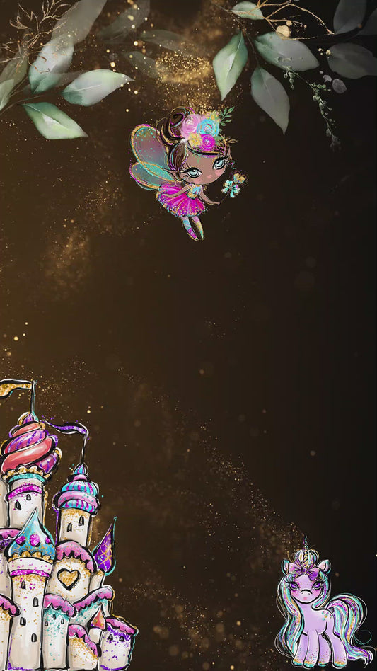 Once upon a time Birthday Video Evite, Electronic Birthday Video Invitation, Animated Invitation Fairyland, Unicorn, Castle, Girl Birthday