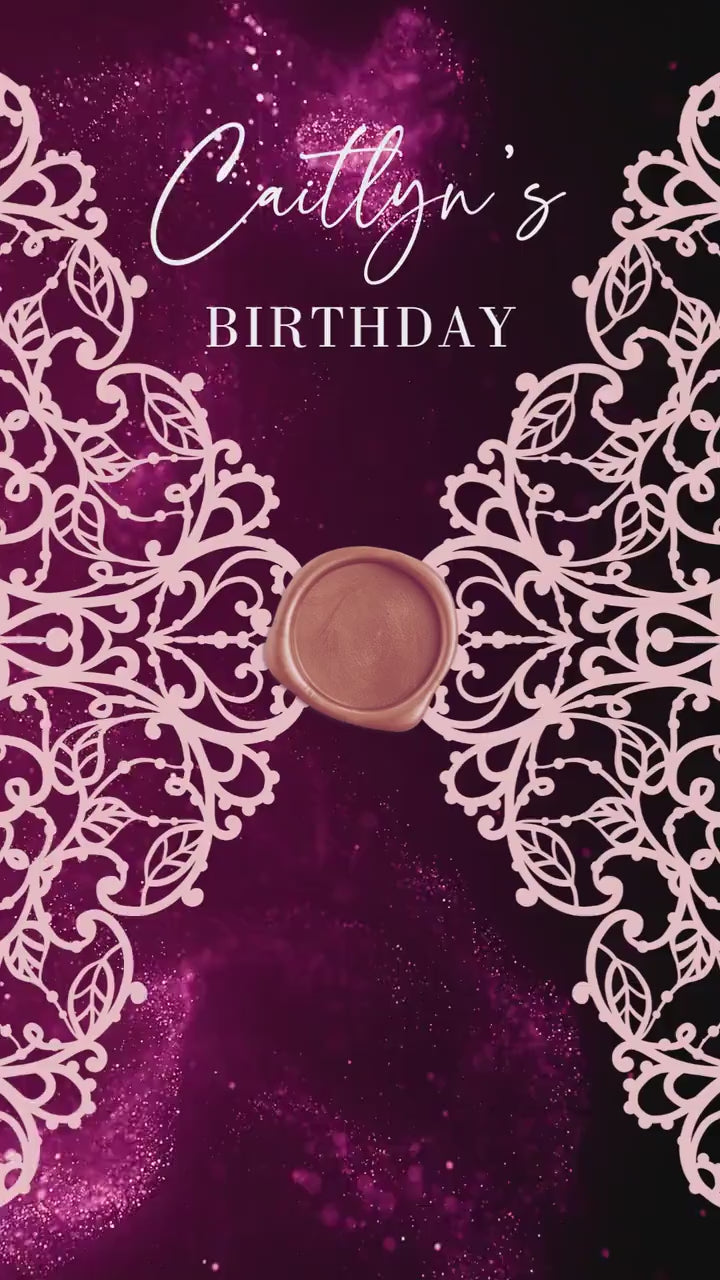 Floral Birthday Invitation, Any Age Editable Invite Template, Electronic Birthday Invite, Dripping Digital Evite Instant Download, Laser cut