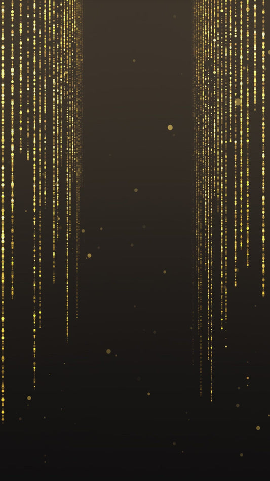 Animated Glitter Wedding Invitation, Video Wedding Invite, Gold Wedding Glitter Curtain