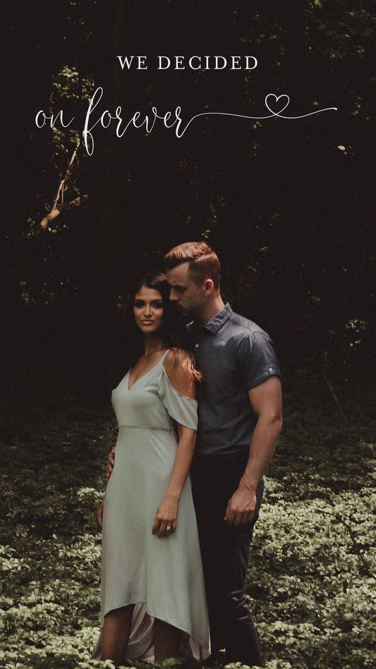 Engagement Announcement Card, Geometric Video Announcement, Mp4 Invites, Gold Card with Photo