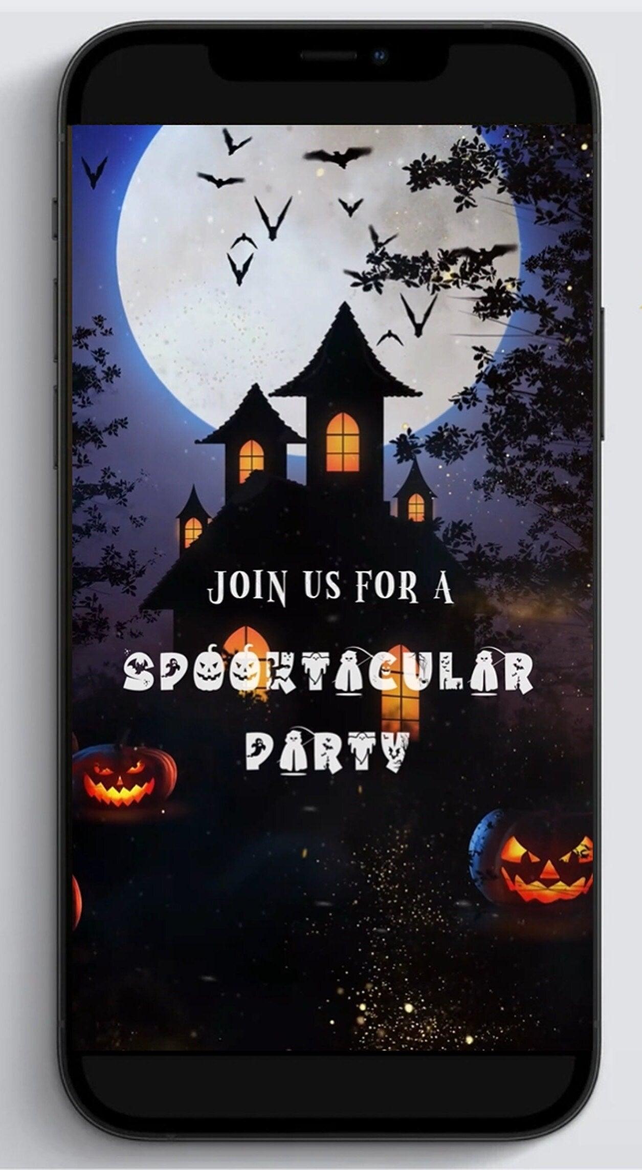 Spooktacular Halloween, Halloween Birthday Invitation, Halloween Invitation, Video invitation, Halloween Invite, Halloween Party Invite - SAVVY PAPER CO